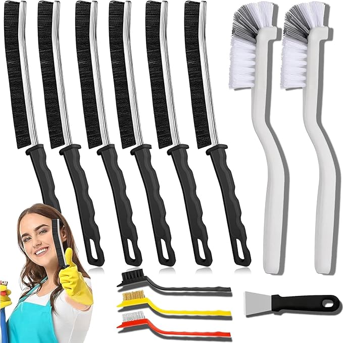 Crevice Cleaning Brush Set – Hard Bristle Gap Cleaning Tool