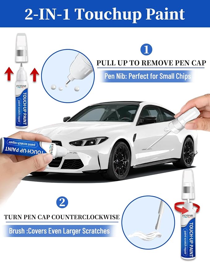 Granite Crystal Metallic PAU/LAU Touch up Paint for Jeep-Exact Match Scratch Repair Kit 2-In-1 Premium Car Paint Pen for Chips & Nicks