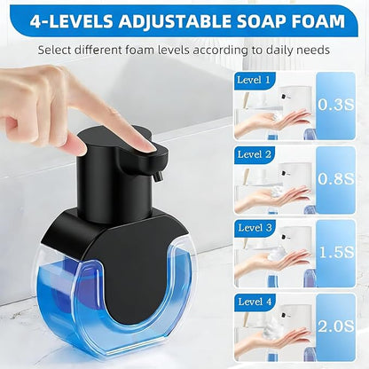 2Pack Automatic Soap Dispenser Touchless, Rechargeable Foaming Soap Dispenser