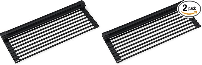 Kraus Multipurpose Workstation Sink Roll-Up Dish Drying Rack, Colander and