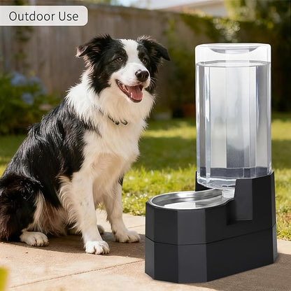 Sfozstra Elevated Dog Water Dispenser: 9L Gravity Auto Refill -Senior &