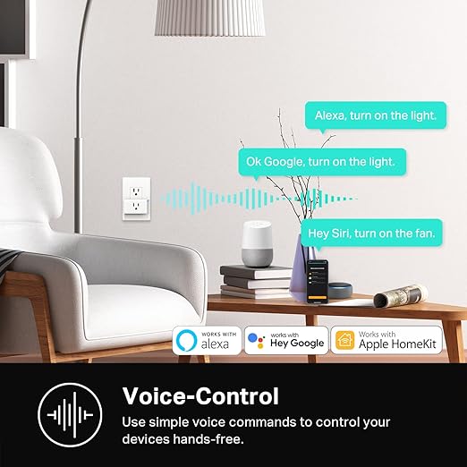 Kasa Smart Plug Mini 15A, Apple HomeKit Supported, Smart Outlet Works