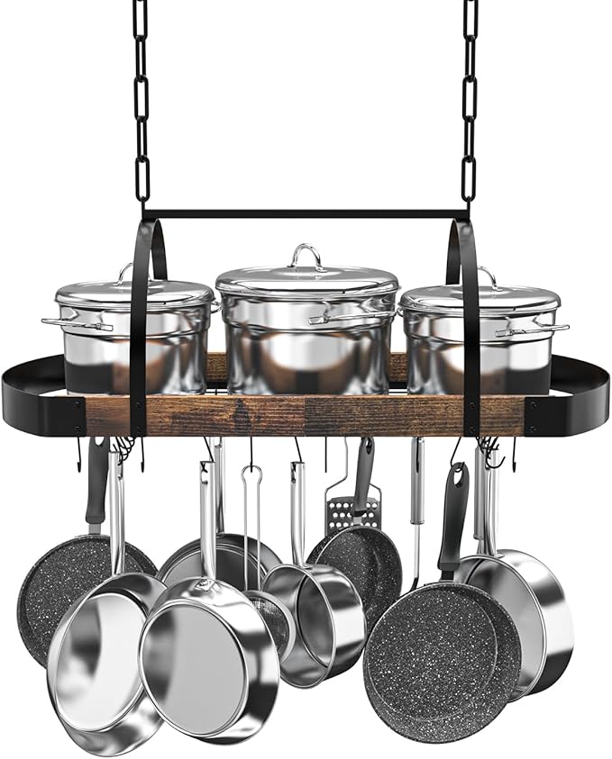 Hanging Pot Rack, 32-Inch Ceiling Pot Rack