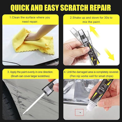 XNA Pebble Grey Metallic(727) for Volvo Touch Up Paint, Car Scratch Remover for Nicks and Chips Repair, 2-In-1 Quick & Easy Fix Car Scratch Repair Kit with Exact Color-Matched