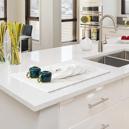 Stone Drying Mat for Kitchen Counter 24"×16"with Water Absorbent Diatomite