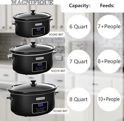 HOMECOOKIN 8 Quart Programmable Slow Cooker, Kitchen Appliances, Perfect