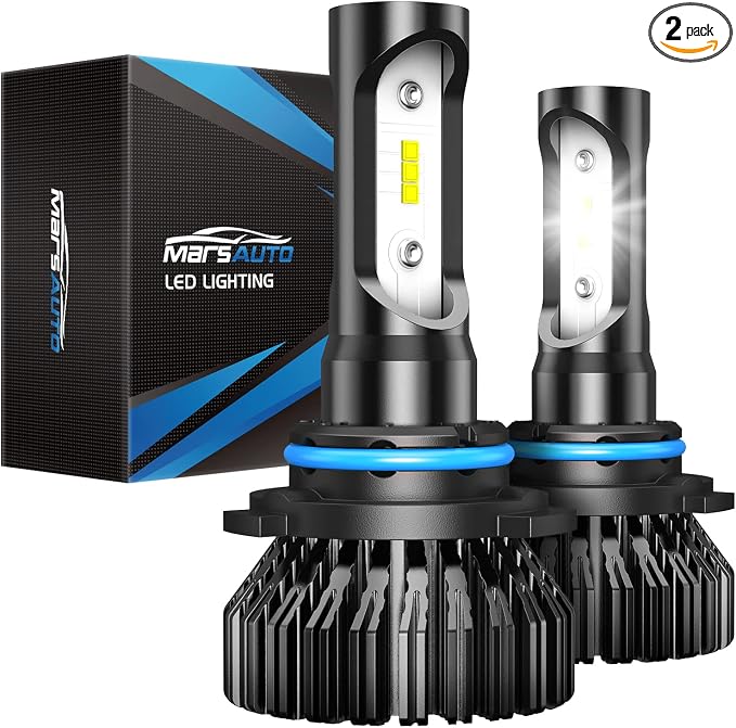 Marsauto 9005 800% Super brighter 9005 Bulbs, 9005 fog Light, 30000 hours lifespan, Light 6000k with White Light 80000LM M1 Series, Pack of 2