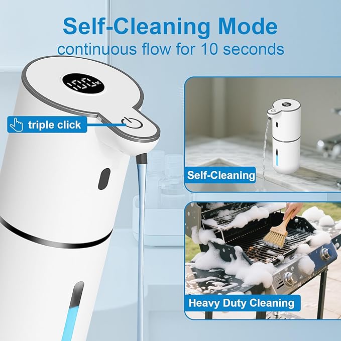 OHIFAST 2 Pack Automatic Liquid Soap Dispenser Touchless, USB Rechargeable