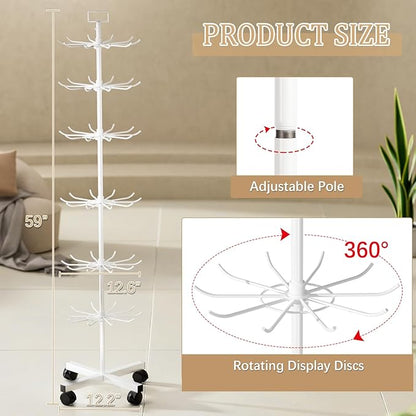Exttlliy Retail Display Stand Store Display Rack 6 Tier Metal Spinning Display