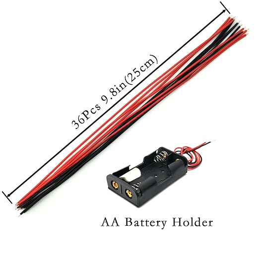 EUDAX 18 Set DC Motors Kit,Mini Electric 1.5-3V 24000RPM Hobby Motor with AA Battery Holder for STEM DIY Toy