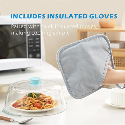 Tall Glass Microwave Splatter Cover
