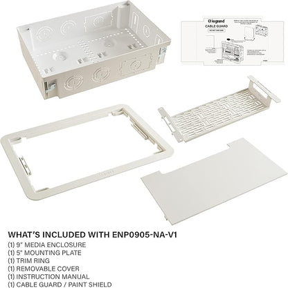 Legrand - OnQ Cable Management, In-Wall Media Box, Dual Purpose Structured