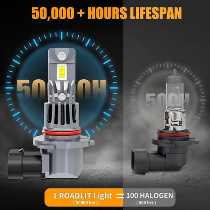 Light Bulbs for Ford F250 F350 F450 F550 XL XLT 2023 2024 2025, 500% High Brightness 6500K Cool White Truck Light Bulbs Set, Plug and Play - 6 Pack
