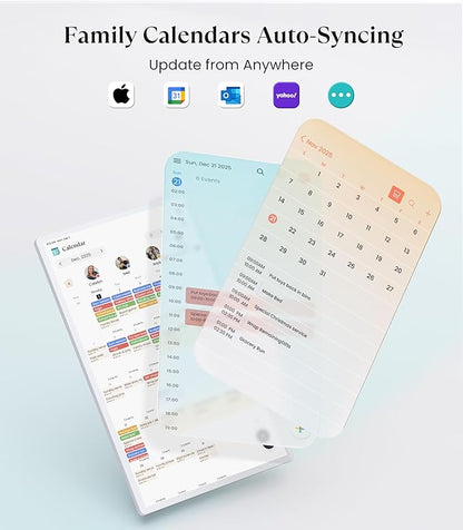Cozyla Digital Calendar+ 2: 24 inch Wall Planner Touch Screen Chore Chart