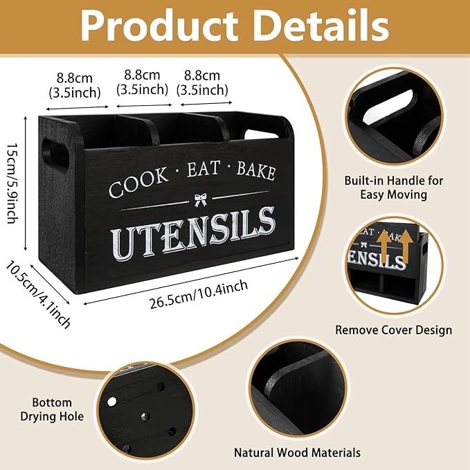 Farmhouse Cooking Utensils Organizer