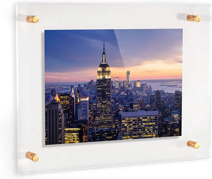 ArtToFrames 14x28 Inch Double Panel Floating Acrylic Picture Frame comes