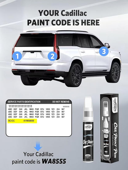 Radiant Red Tintcoat(GNT/WA170H) for Cadillac Touch Up Paint Pen, 2 in 1 Car Scratch Remover with Pen Tip and Brush, Precise Color Match for Car Paint Scratch Repair, Quickly and Easily Fix Chips and Nicks