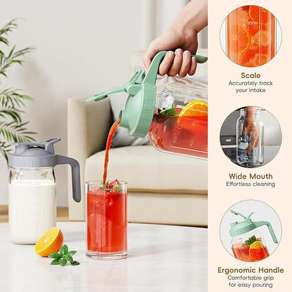 Breast Milk Pitcher - 32 oz Glass Mason Jar
