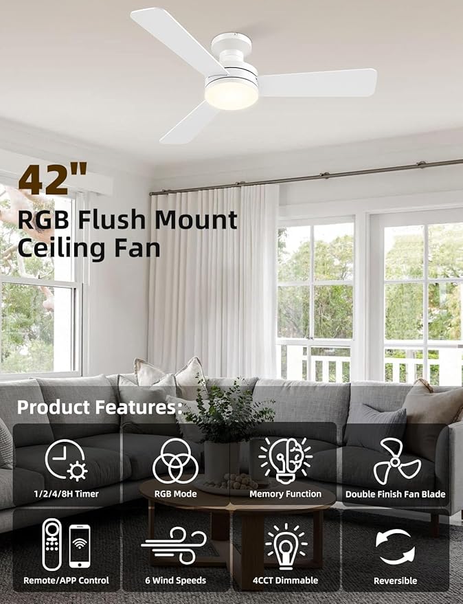 Homlit 42 inch RGB Ceiling Fan