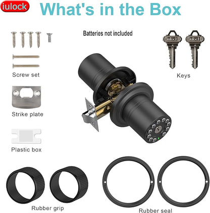 iulock Keypad & Key Smart Door Lock, 50 User Codes, Waterproof, Auto Lock