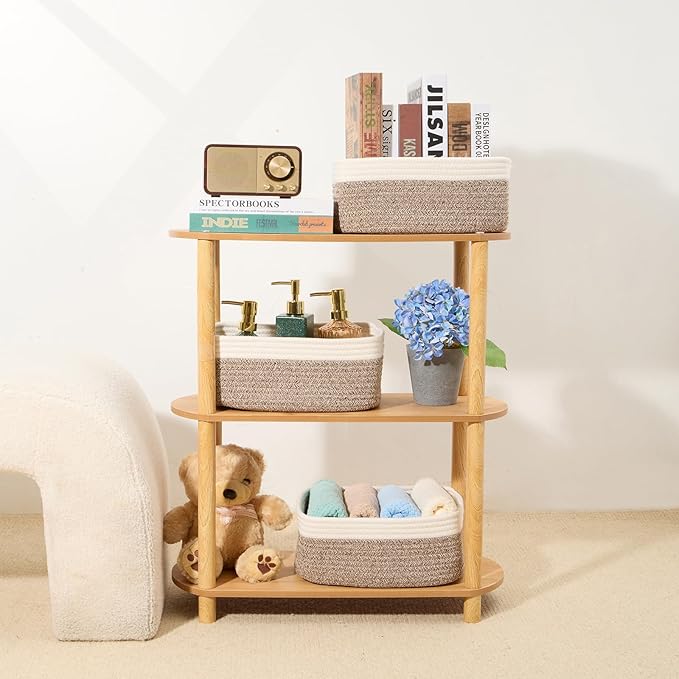 MiniArk Small Storage Baskets for Organizing | Closet Organizer Bins | Shelf