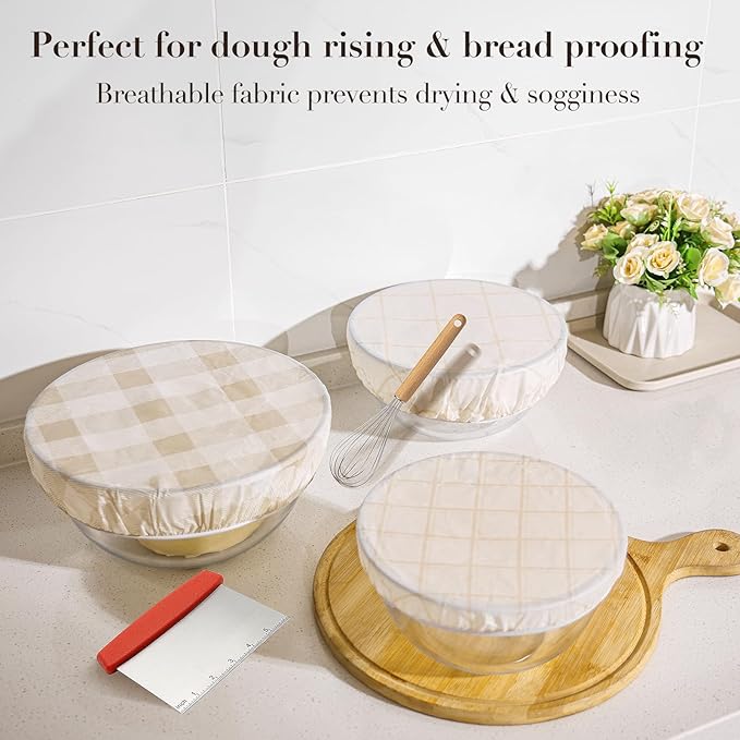 Tirphy Reusable Bowl Covers for Bread Proofing