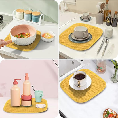 GeeRic Microfiber Dish Drying Mat, Super Absorbent Kitchen Dish Drying Pad