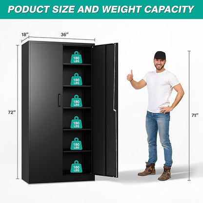 SISESOL Wide & Deep Metal Storage Cabinet
