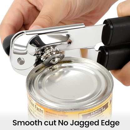 Can Opener Manual with Magnet Lift, Heavy Duty Handheld Smooth Edge Can Tin