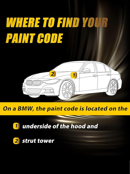 Carbon Black Metallic(416) Touch Up Paint Compatible with BMW, Exact Match Car Paint Pen Automotive Scratch Repair Remover Kit Quick & Easy Solution for Vehile Chips and Nicks