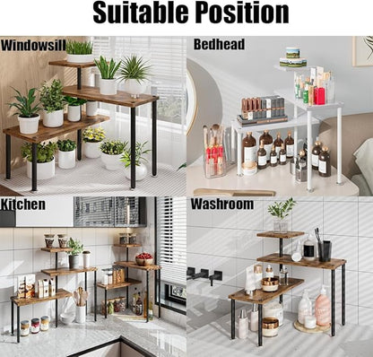 Countertop Organizer Organization 3 Tier Kitchen Corner Shelves Adjustable
