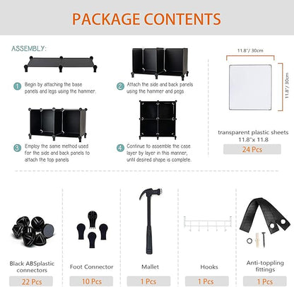 HOMIDEC 6-Cube Storage Organizer, Closet Organizer Storage Shelf Bookcase