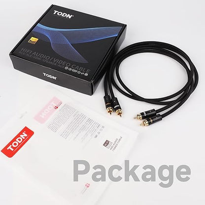 TODN Audiophile RCA Cables 3ft