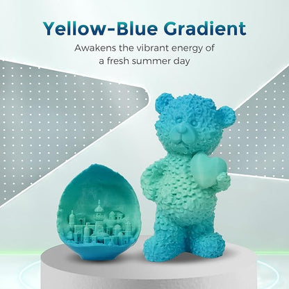 FLASHFORGE PLA Filament 1.75mm +/- 0.02mm Blue to Yellow Gradient, Smooth Color-Changing 3D Printer Filament 1kg (2.2lbs) Spool, 3D Printing Filament Easy to Use and Fits for Most FDM 3D Printers