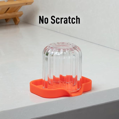 Zulay Kitchen Small Silicone Sponge Holder – Space-Saving Sink Organizer Tray