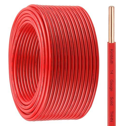 THHN Wire 14 Gauge 200 FT OFC Electrical Wire, 14 AWG Solid Copper Wire Rated