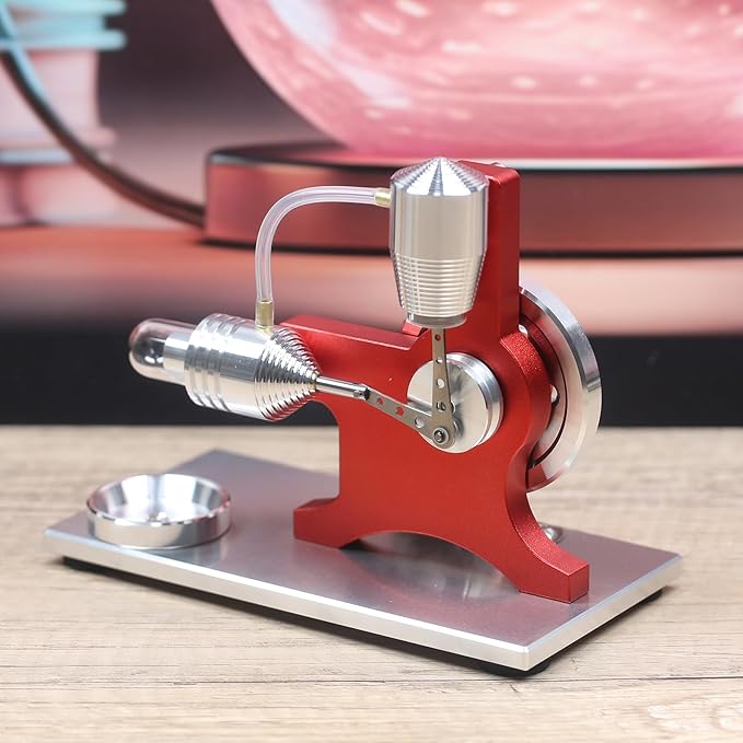 Sunnytech Hot Air Stirling Engine Motor Model Educational Toy Electricity Generator Colorful LED SC (SC005)