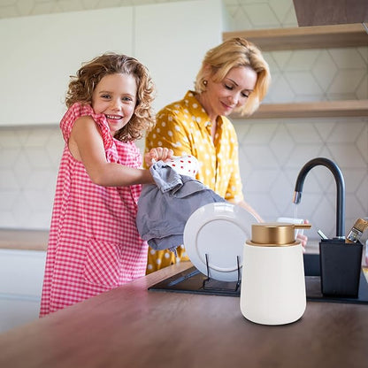 Soap Dispenser Ceramic with Easy-to-Press Pump Hand Lotion Liquid Dispenser