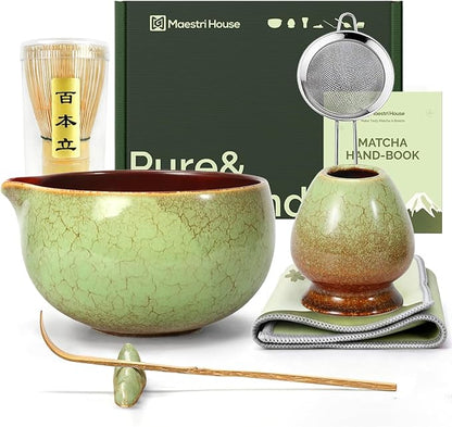 Maestri House Matcha Whisk Set, 7-Pc Complete Matcha Kit