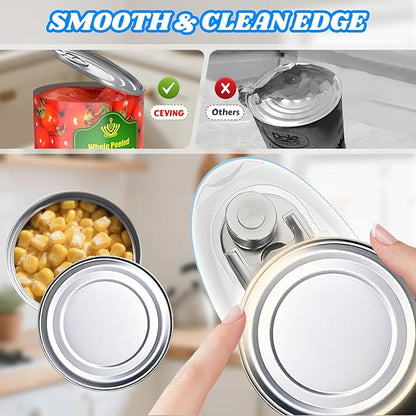 USB Rechargeable Electric Can Opener – Battery Operated, One Touch Automatic