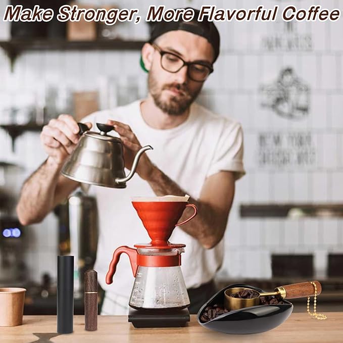 4Pcs Coffee Bean Dosing Cup, Spray Bottle, Spoon and Stirrer Tool Set, Coffee