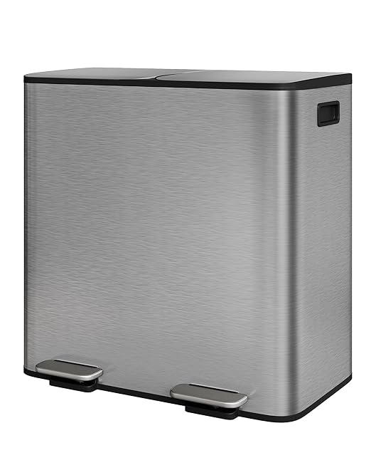 Garvee Double Trash Can, 2 x 10.6 gal Garbage Can