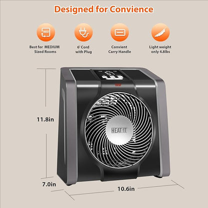 HEATIT Space Heater for Indoor, Digital Display