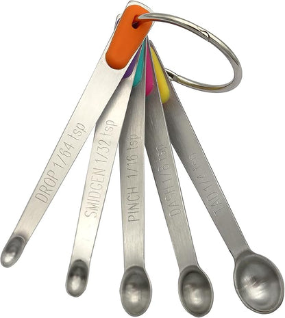 Mini Measuring Spoons Set, Tiny Stainless Steel Measure Teaspoons