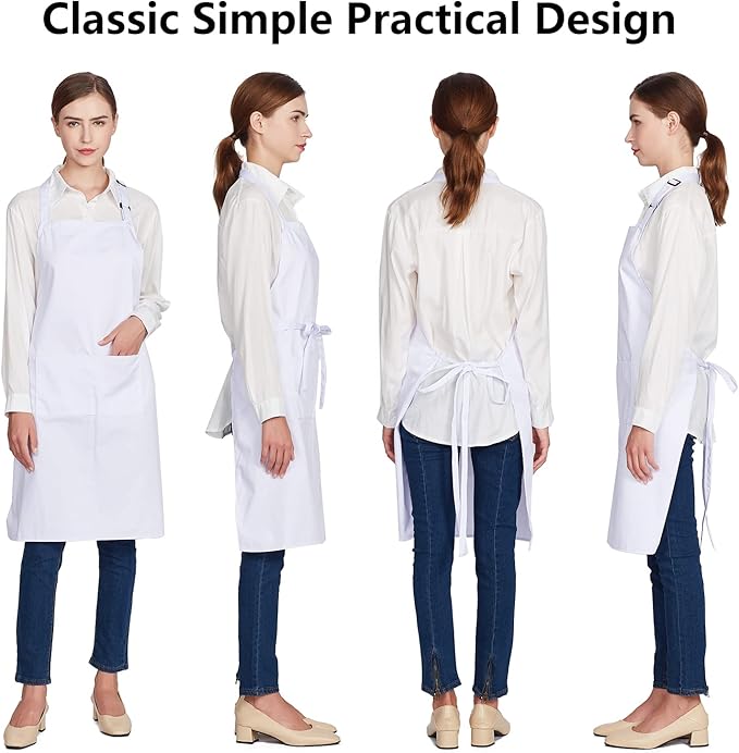 Jubatus 12 Pack 100% Cotton Aprons Bulk