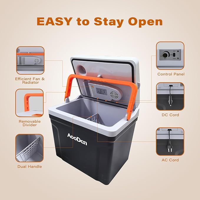 Upgrade 27 Quart Electric Car Cooler and Warmer