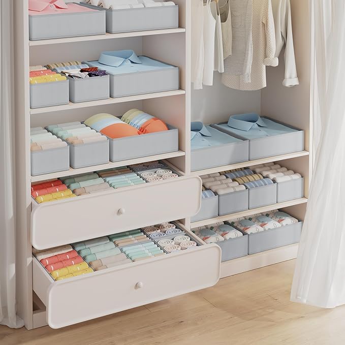 DIMJ Drawer Organizer Clothes Storage
