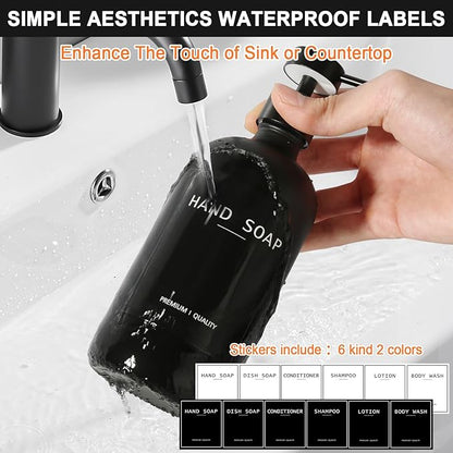 Black Glass Soap Dispenser
