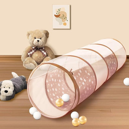 Kids Play Tunnel Toys for Toddlers 1-3, 69" x 18" Pop up Crawl Tunnel Tent for Boys and Girls, Play Tunnel for Kids to Crawl Through, Pordable Children or Dogs & Cats Indoor & Outdoor