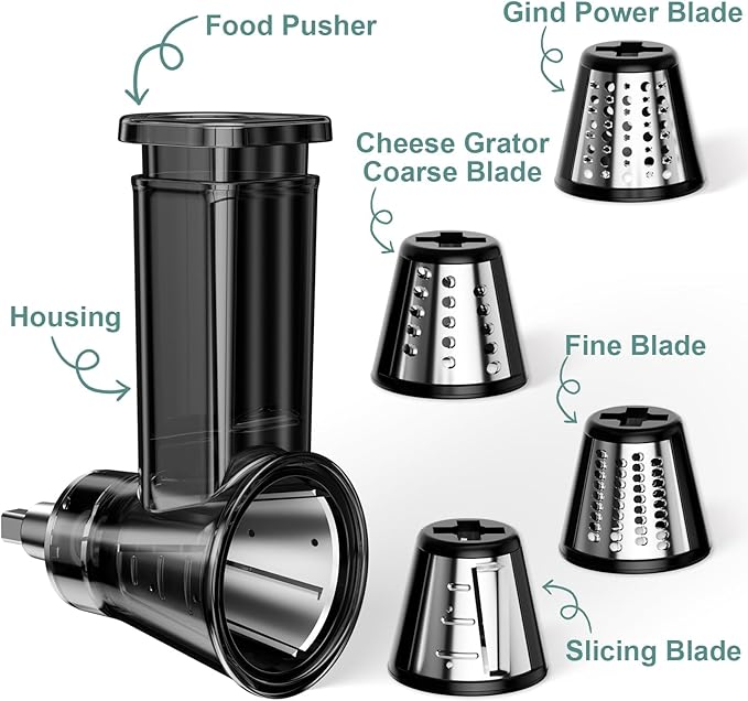 Slicer Shredder Attachment for Kitchenaid Stand Mixer, Salad Machine